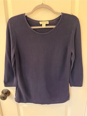 Coldwater Creek Deep Navy Knit Top